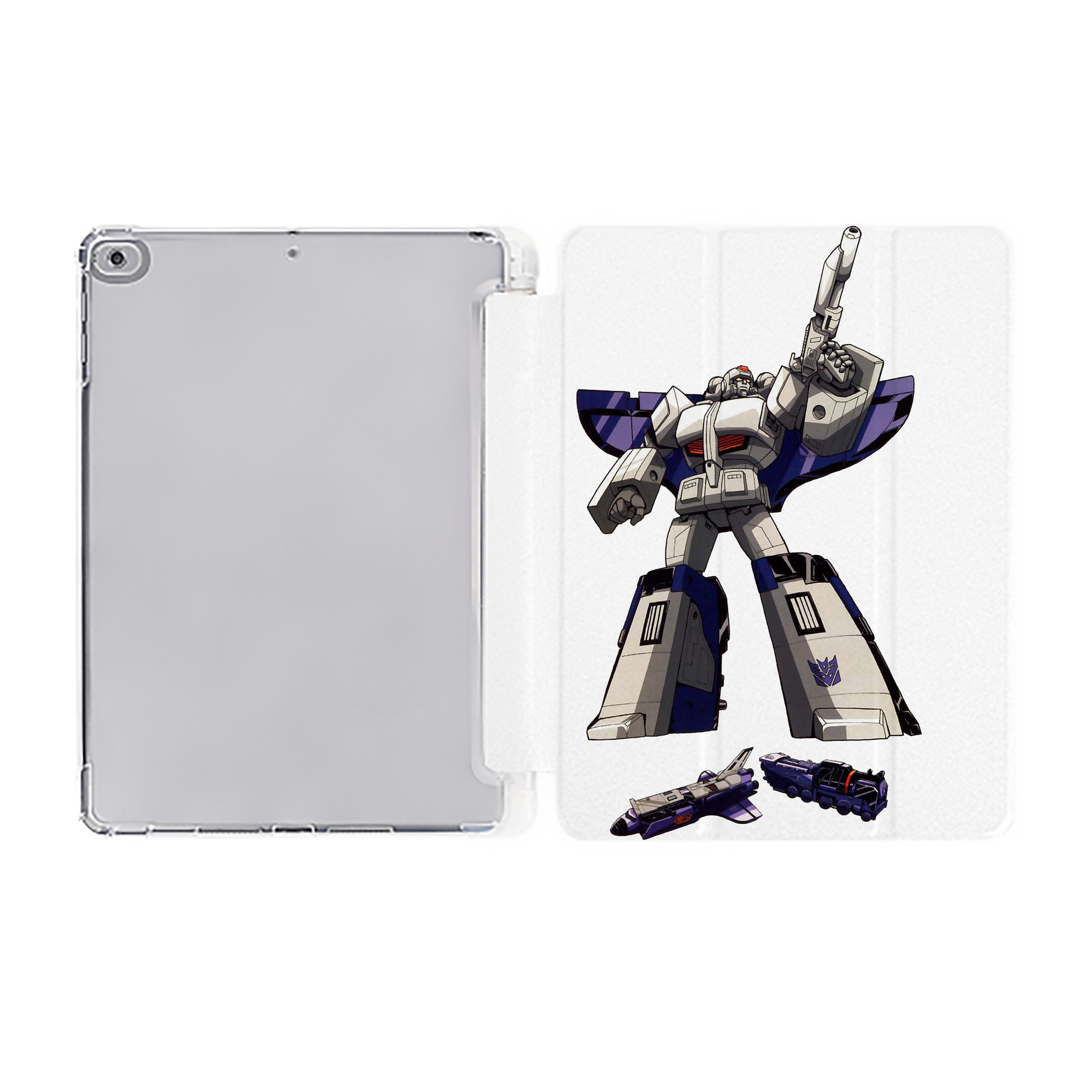 （画像用）  IPad ケース ペン収納付き 三つ折りスタンド PUレザー×シリコン 対応機種9.5/10.5/10.9インチ